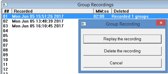 replay recordings