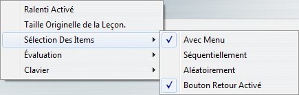 Menu Options