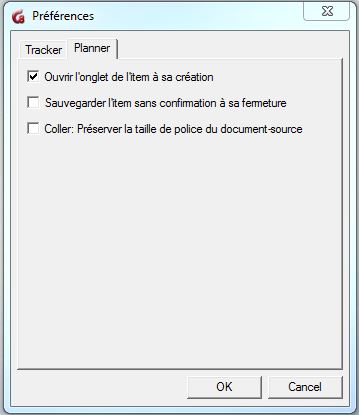 Planner Preferences