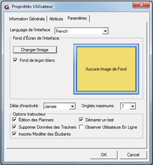 User Settings Form